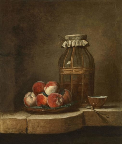 Siméon Chardin - Peach Tray with Jar.
