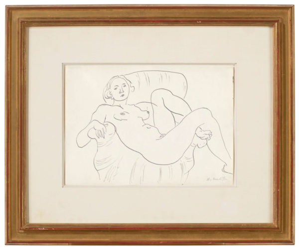 Henri Matisse - Femme nue assise dans un fauteuil.